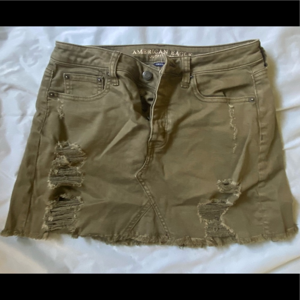 Olive / camo America Eagle mini skirt
